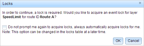 Event lock available Event lock available
